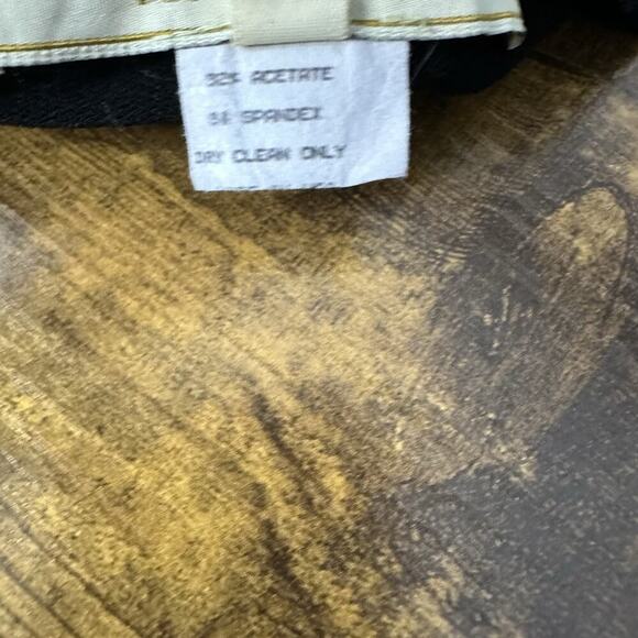 Double D Ranch Dress Womens 1X Black Embroidered Stretch Slinky Western Boho Vtg - Picture 11 of 12